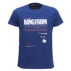 Camiseta Masculina Estampada Azul King Farm 30700