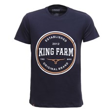 Camiseta Masculina Estampada Azul Marinho King Farm 30699