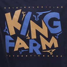 Camiseta Masculina Estampada Azul Marinho King Farm 32200