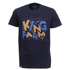 Camiseta Masculina Estampada Azul Marinho King Farm 32200
