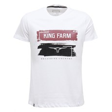 Camiseta Masculina Estampada Branca King Farm 30704