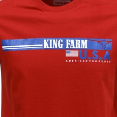 Camiseta Masculina Estampada Vermelha King Farm 32197