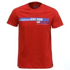 Camiseta Masculina Estampada Vermelha King Farm 32197