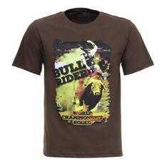 Camiseta Masculina Marrom Bull Rider Texas Diamond 27854