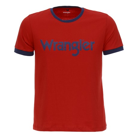 Camiseta Masculina Vermelha Wrangler Original 28521