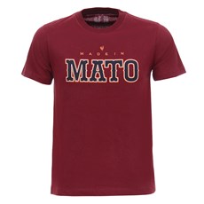 Camiseta Masculina Vinho Estampada Made in Mato 28719