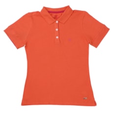 Camiseta Polo Feminina Laranja Wrangler 22055 Camiseta Polo Feminina Laranja Wrangler 22055