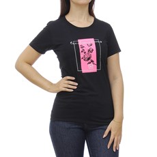 Camiseta Preta Estampada Feminina TXC 29085