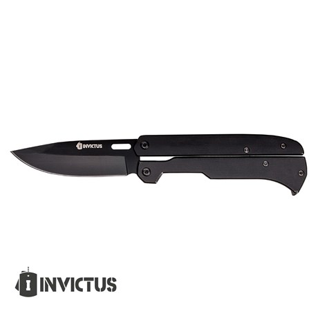 Canivete Inox Preto com Clipe Invictus Wasp 30377