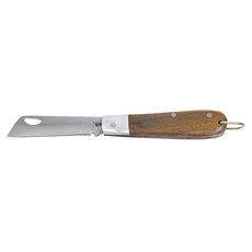 Canivete Pequeno de Bolso com Cabo de Madeira A Master Inox e Bainha de Couro 31146