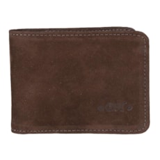 Carteira Masculina Couro Nobuck Marrom DH Couros 24056 Carteira Masculina Couro Nobuck Marrom DH Couros 24056