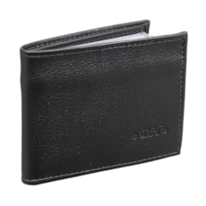 Carteira Masculina Preta em Couro DH Couros 30745 Carteira Masculina Preta em Couro DH Couros 30745