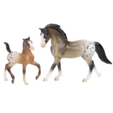 Cavalo e Potro Apaloosa Breyer Stablemates 20403 Cavalo e Potro Apaloosa Breyer Stablemates 20403