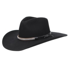 Chapéu Cavalgada Preto de Feltro Texas Diamond 25251 Chapéu Cavalgada Preto de Feltro Texas Diamond 25251