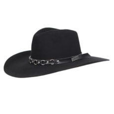Chapéu Cavalgada Preto de Feltro Texas Diamond 31470 Chapéu Cavalgada Preto de Feltro Texas Diamond 31470