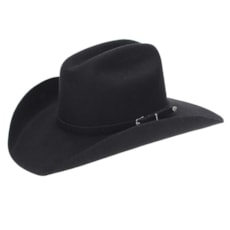 Chapéu Country Preto 6X Texas Diamond Feltro 22846 Chapéu Country Preto 6X Texas Diamond Feltro 22846