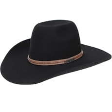 Chapéu Country Preto de Feltro Texas Diamond 20833 Chapéu Country Preto de Feltro Texas Diamond 20833