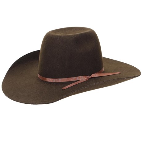 Chapéu de Feltro Cowboy Com Fita Marrom Texas Diamond 21129