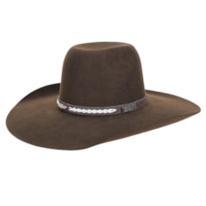 Chapéu de Feltro Marrom Aba Larga Texas Diamond 23215 Chapéu de Feltro Marrom Aba Larga Texas Diamond 23215