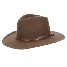 Chapéu Marrom de Feltro 3X Texas Diamond Forrado 22819 Chapéu Marrom de Feltro 3X Texas Diamond Forrado 22819
