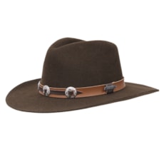 Chapéu Marrom de Feltro 3X Texas Diamond Forrado 30084 Chapéu Marrom de Feltro 3X Texas Diamond Forrado 30084