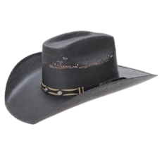 Chapéu Preto Copa Quadrada Texas Diamond 23625 Chapéu Preto Copa Quadrada Texas Diamond 23625