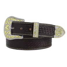 Cinto de Couro Masculino Cowboy Cow Way Marrom 22426 Cinto de Couro Masculino Cowboy Cow Way Marrom 22426