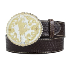 Cinto de Couro Masculino Cowboy Cow Way Marrom 22428 Cinto de Couro Masculino Cowboy Cow Way Marrom 22428