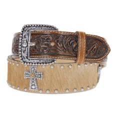 Cinto de Cowboy Marrom com Pelo Master 22711 Cinto de Cowboy Marrom com Pelo Master 22711