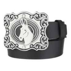 Cinto Preto de Couro Masculino Cow Way 26466 Cinto Preto de Couro Masculino Cow Way 26466