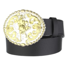 Cinto Preto de Couro Masculino Cow Way 26474 Cinto Preto de Couro Masculino Cow Way 26474