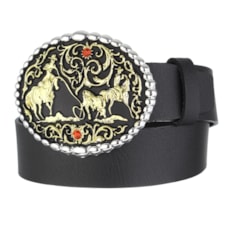 Cinto Preto de Couro Masculino Cow Way 26475 Cinto Preto de Couro Masculino Cow Way 26475