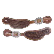 Correia de Espora Larga Couro Bordado Top Equine 26964 Correia de Espora Larga Couro Bordado Top Equine 26964