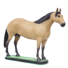 Escultura Cavalo Quarto de Milha Baio em Resina Home Western Decor 27492