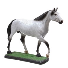 Escultura de Resina Cavalo Mangalarga Marchador Tordilho Home Western Decor 32248