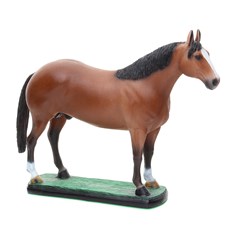 Escultura em Resina Cavalo Quarto de Milha Alazão Home Western Decor 25689