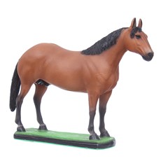 Escultura em Resina Cavalo Quarto de Milha Castanho Home Western Decor 27491