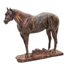 Escultura em Resina Cavalo Quarto de Milha Home Western Decor 25694