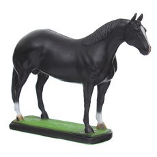 Escultura em Resina Cavalo Quarto de Milha Preto 31223