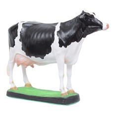 Escultura Vaca Holandesa em Resina Home Western Decor 27497
