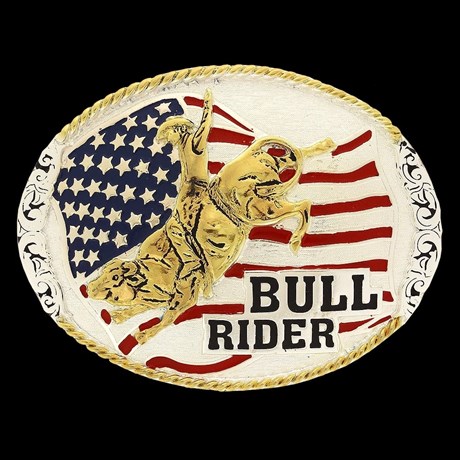 Fivela Master Bull Rider com Banho Dourado / Prata 14479