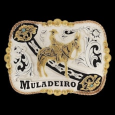 Fivela Muladeiro Banho Dourado e Prata - Master 16463 Fivela Muladeiro Banho Dourado e Prata - Master 16463