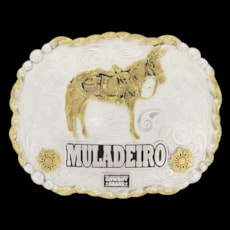 Fivela Muladeiro Cowboy Brand Dourada e Prata 20084 Fivela Muladeiro Cowboy Brand Dourada e Prata 20084