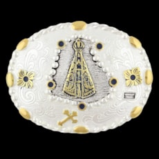 Fivela Nossa Senhora Aparecida Oval Cowboy Brand 26489 Fivela Nossa Senhora Aparecida Oval Cowboy Brand 26489