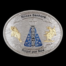 Fivela Oval Nossa Senhora Aparecida Cow Way 24741 Fivela Oval Nossa Senhora Aparecida Cow Way 24741
