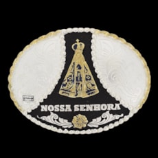 Fivela Oval Nossa Senhora Aparecida Cowboy Brand 20081 Fivela Oval Nossa Senhora Aparecida Cowboy Brand 20081