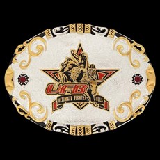 Fivela Ultimate Fighter Bulls com Banho Dourado/Prata e Strass - Sumetal 13162