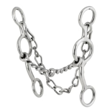 Freio Bolinha Inox Bocal Torcido Bronc-Steel 25929 Freio Bolinha Inox Bocal Torcido Bronc-Steel 25929