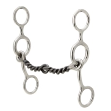 Freio Bolinha Inox com Bocal Torcido Bronc-Steel 25241 Freio Bolinha Inox com Bocal Torcido Bronc-Steel 25241