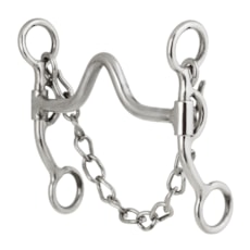 Freio Goiano Inox Bocal Alto Bronc-Steel 25957 Freio Goiano Inox Bocal Alto Bronc-Steel 25957